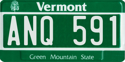 VT license plate ANQ591