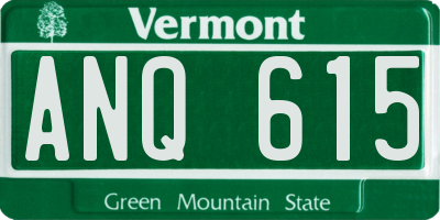 VT license plate ANQ615