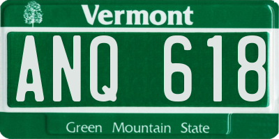 VT license plate ANQ618
