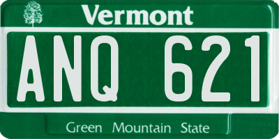 VT license plate ANQ621