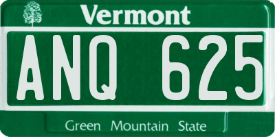 VT license plate ANQ625