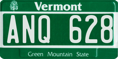 VT license plate ANQ628
