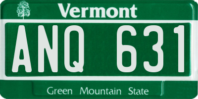 VT license plate ANQ631