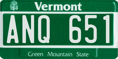 VT license plate ANQ651