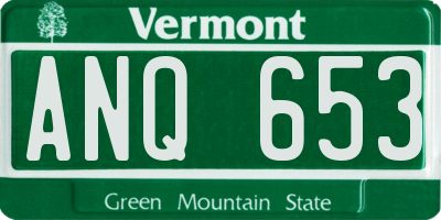 VT license plate ANQ653