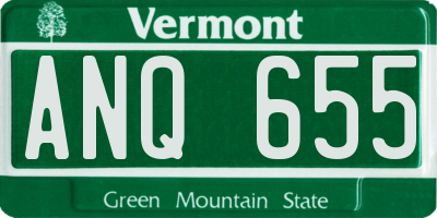 VT license plate ANQ655