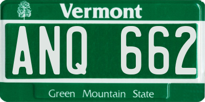 VT license plate ANQ662