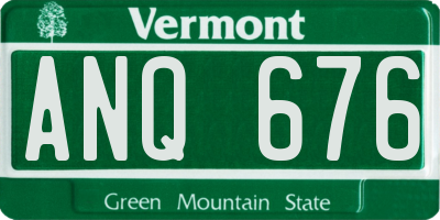 VT license plate ANQ676