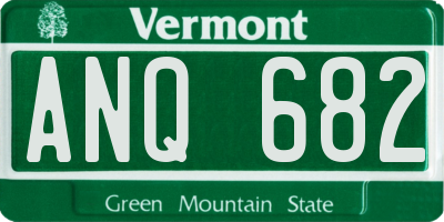 VT license plate ANQ682