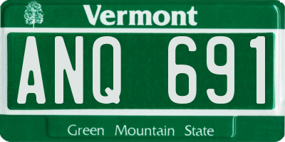 VT license plate ANQ691