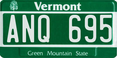 VT license plate ANQ695
