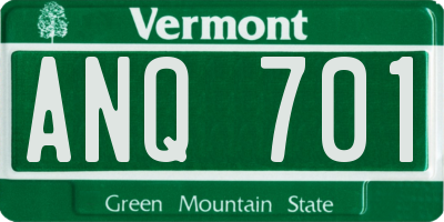 VT license plate ANQ701