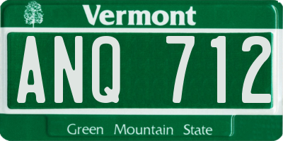 VT license plate ANQ712