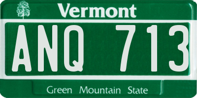 VT license plate ANQ713