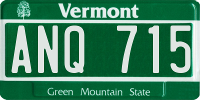 VT license plate ANQ715
