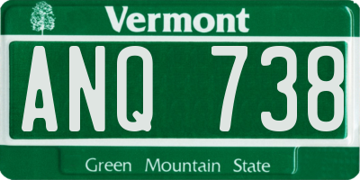VT license plate ANQ738