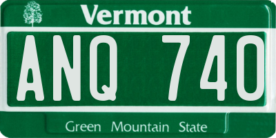 VT license plate ANQ740