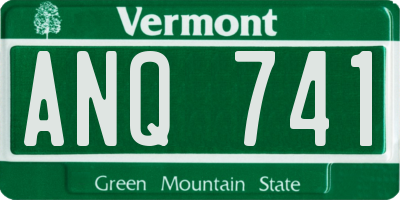 VT license plate ANQ741
