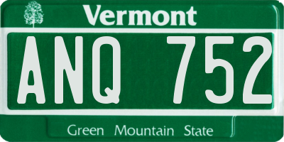VT license plate ANQ752