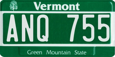 VT license plate ANQ755