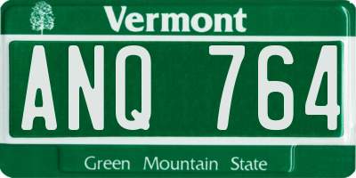 VT license plate ANQ764