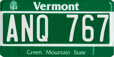 VT license plate ANQ767