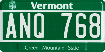 VT license plate ANQ768