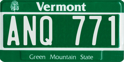 VT license plate ANQ771