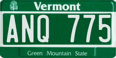 VT license plate ANQ775