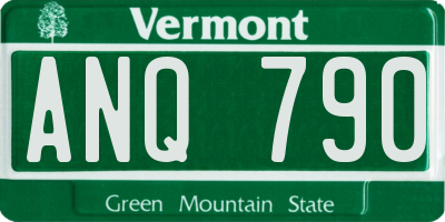 VT license plate ANQ790