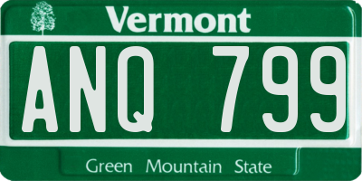 VT license plate ANQ799
