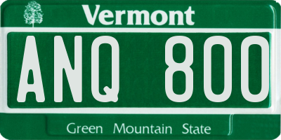 VT license plate ANQ800