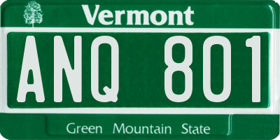 VT license plate ANQ801