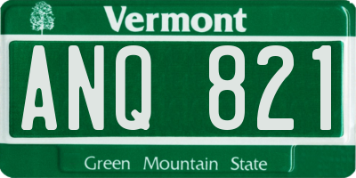 VT license plate ANQ821