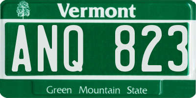 VT license plate ANQ823
