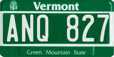 VT license plate ANQ827