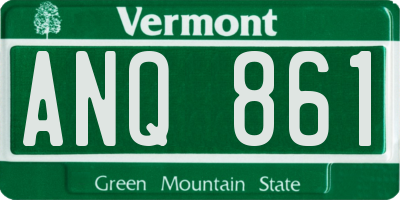 VT license plate ANQ861