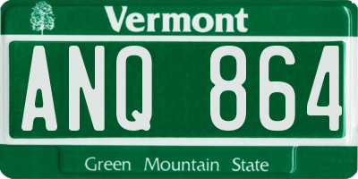 VT license plate ANQ864