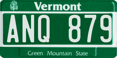 VT license plate ANQ879