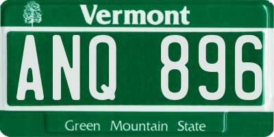 VT license plate ANQ896