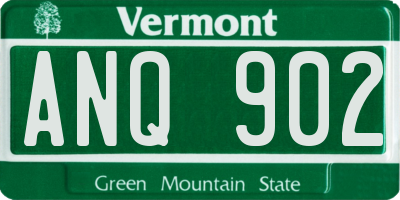VT license plate ANQ902