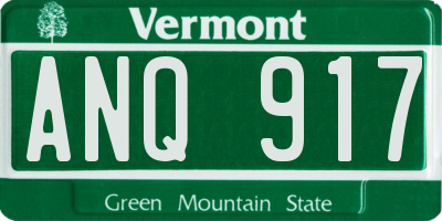 VT license plate ANQ917
