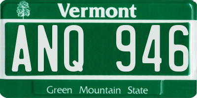 VT license plate ANQ946