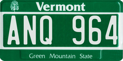 VT license plate ANQ964