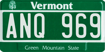 VT license plate ANQ969