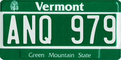 VT license plate ANQ979