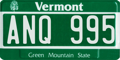VT license plate ANQ995