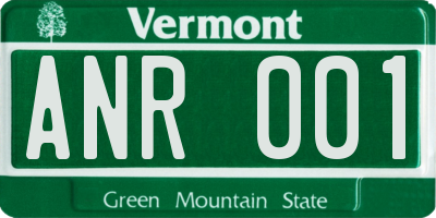 VT license plate ANR001
