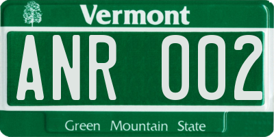 VT license plate ANR002