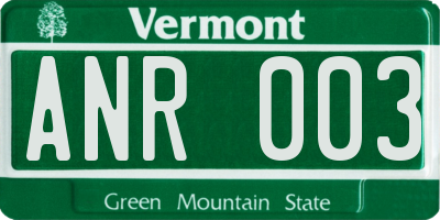 VT license plate ANR003
